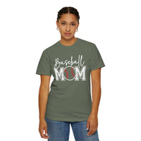 Baseball Mom - Comfort Colors | Trendy Women's T-Shirt. Direct to Garment. Printed & Shipped in the USA. Unisex Sizes.
