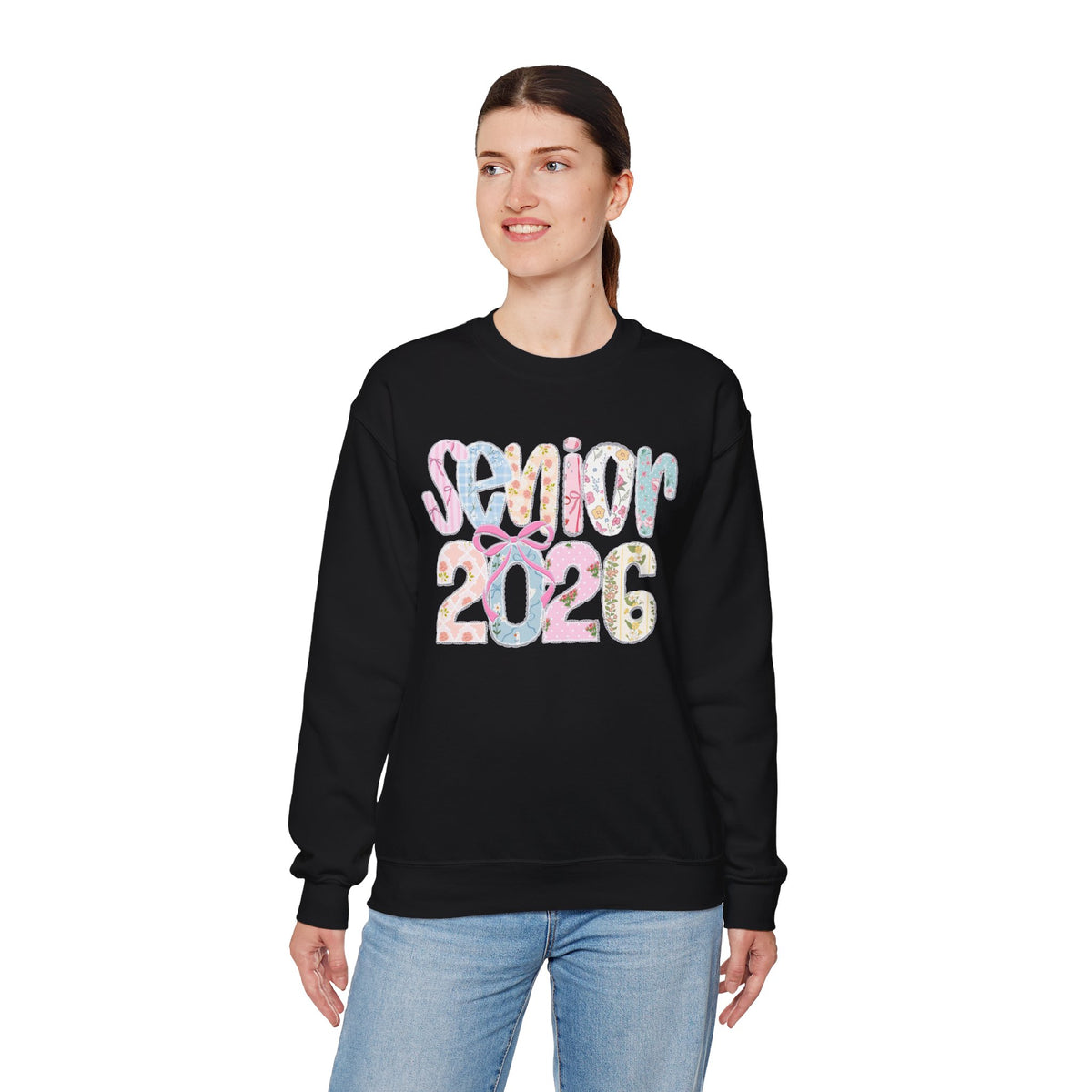 Class of 2026 Senior - Pink Coquette Bow – Gildan Heavy Blend | Trendy Women’s Soft Sweatshirt. Direct to Garment. Printed & Shipped in the USA. Unisex Sizes.