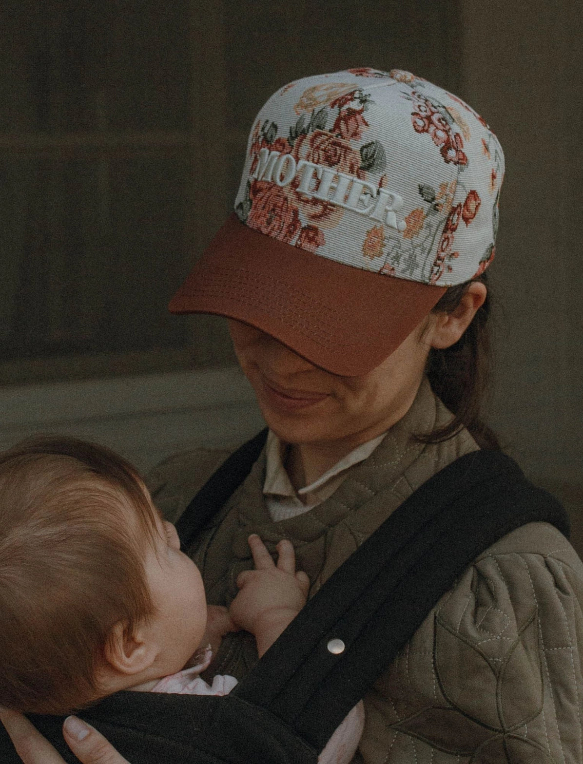 Embroidered (Floral) Mother Ribbed Snapback Hat