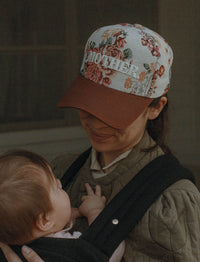 Embroidered (Floral) Mother Ribbed Snapback Hat