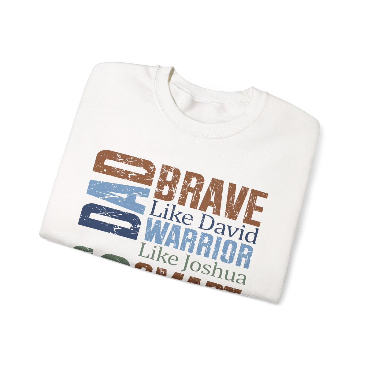 He is Dad: Brave, Warrior, Smart, Wise, Christian Father - Bible Faith – Gildan Heavy Blend | Trendy Men's Soft Sweatshirt. Direct to Garment. Printed & Shipped in the USA. Unisex Sizes.