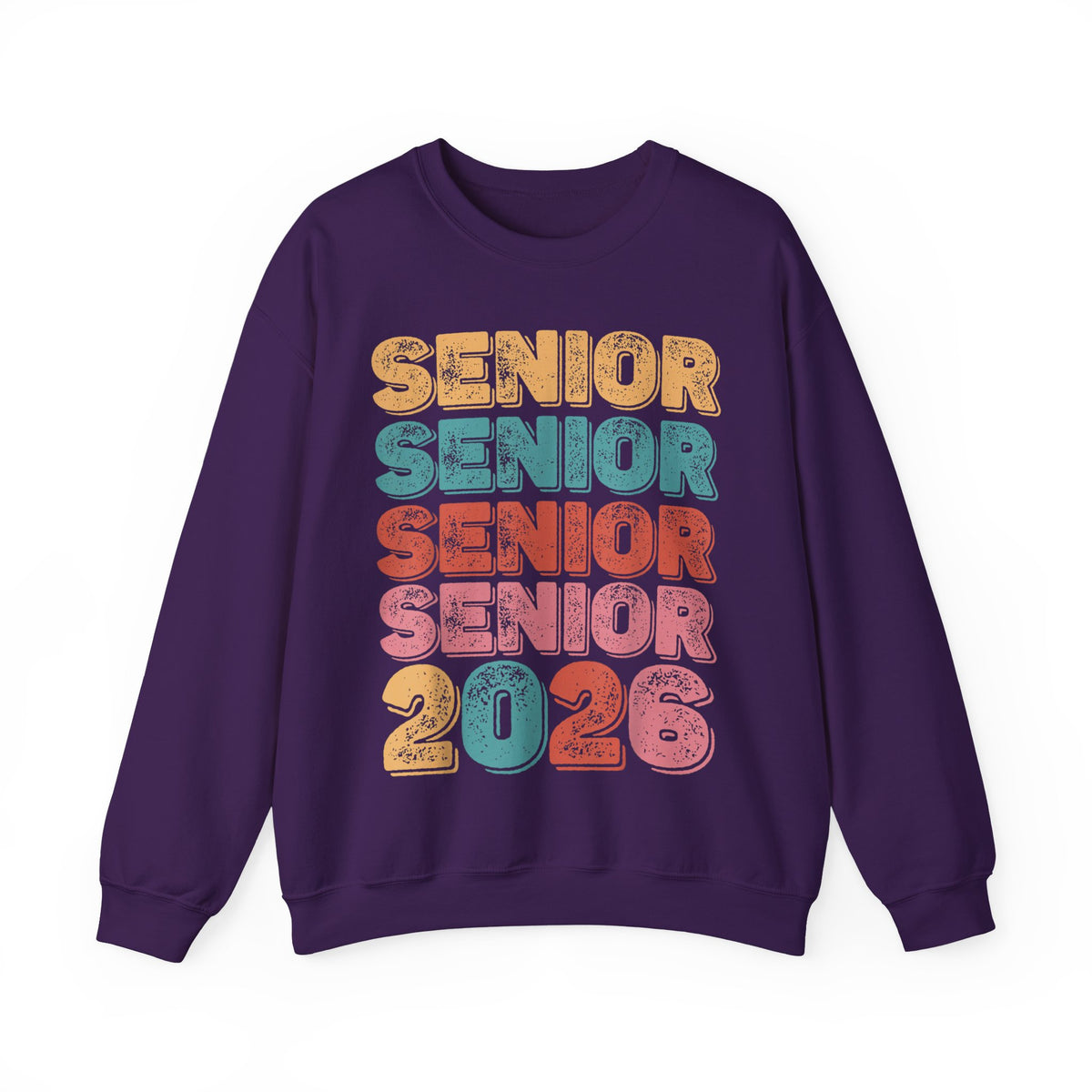 Senior Class of 2026 Retro – Gildan Heavy Blend | Trendy Men's and Women’s Soft Sweatshirt. Direct to Garment. Printed & Shipped in the USA. Unisex Sizes.