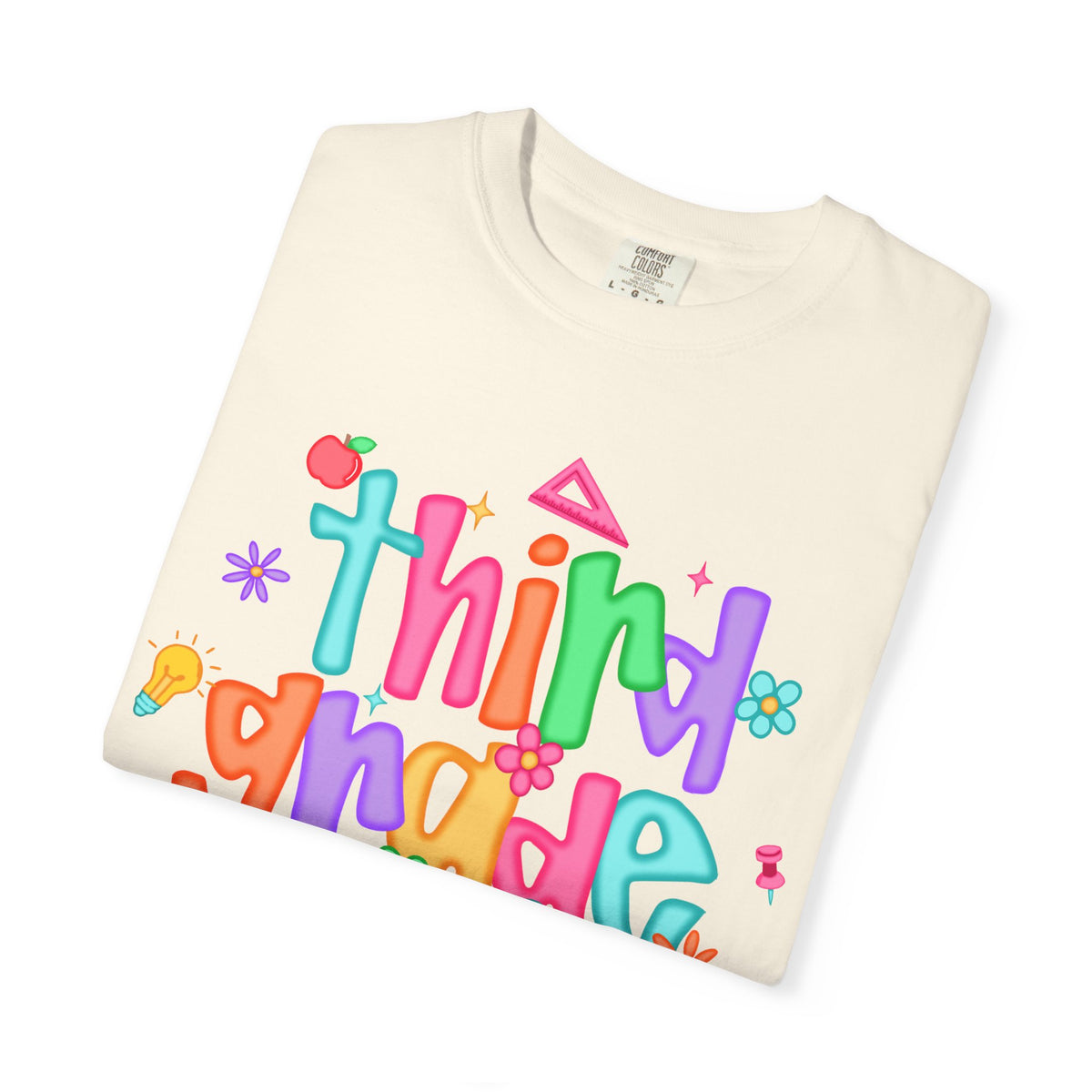 Coquette Third Grade Pencil Bow - Comfort Colors | Trendy Women's T-Shirt. Direct to Garment. Printed & Shipped in the USA. Unisex Sizes.