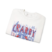 If Crabby, Please Return to Beach – Gildan Heavy Blend | Trendy Men's & Women’s Soft Sweatshirt. Direct to Garment. Printed & Shipped in the USA. Unisex Sizes.