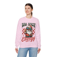 Big Nick Energy - Retro Santa Thumbs Up – Gildan Heavy Blend | Trendy Men's and Women’s Soft Sweatshirt. Direct to Garment. Printed & Shipped in the USA. Unisex Sizes.