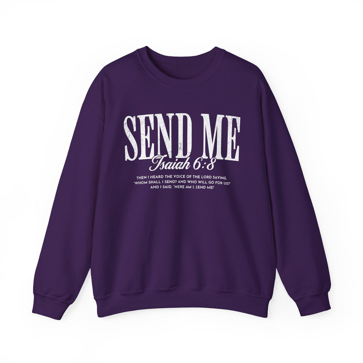 Send Me, Vintage - Faith – Gildan Heavy Blend | Trendy Women’s and Men's Soft Sweatshirt. Direct to Garment. Printed & Shipped in the USA. Unisex Sizes.