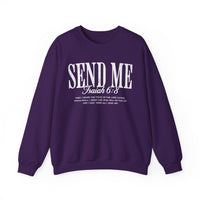 Send Me, Vintage - Faith – Gildan Heavy Blend | Trendy Women’s and Men's Soft Sweatshirt. Direct to Garment. Printed & Shipped in the USA. Unisex Sizes.