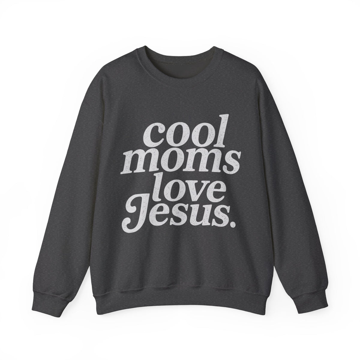 Cool Moms Love Jesus, Vintage – Gildan Heavy Blend | Trendy Women’s Soft Sweatshirt. Direct to Garment. Printed & Shipped in the USA. Unisex Sizes.