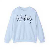 Wifey – Gildan Heavy Blend | Trendy Women’s Soft Sweatshirt. Direct to Garment. Printed & Shipped in the USA. Unisex Sizes.