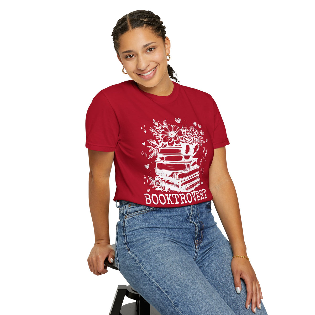 Booktrovert - Comfort Colors | Trendy Women's T-Shirt. Direct to Garment. Printed & Shipped in the USA. Unisex Sizes.