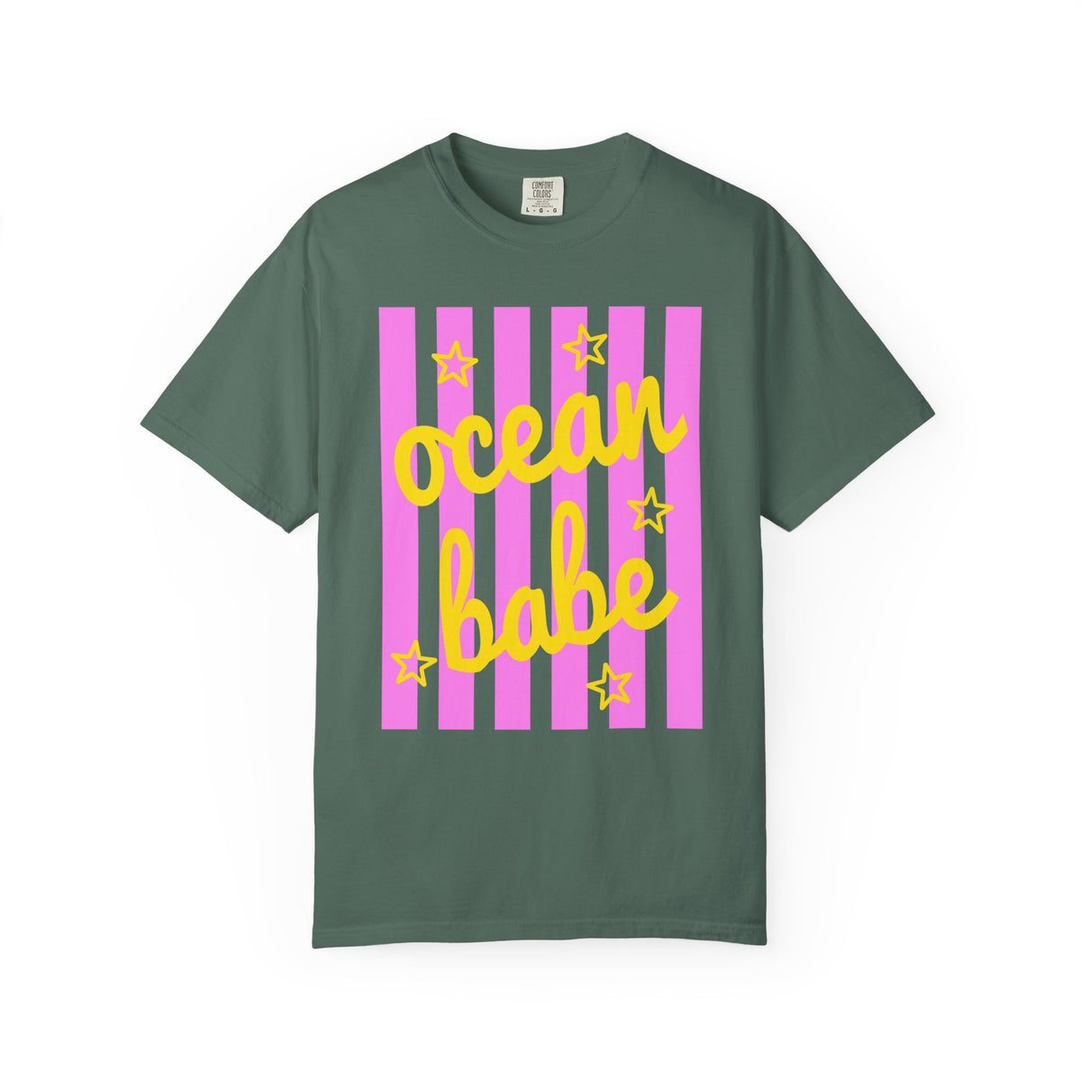Ocean Babe - Comfort Colors | Trendy Women's T-Shirt. Direct to Garment. Printed & Shipped in the USA. Unisex Sizes.