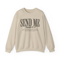 Send Me, Vintage - Faith – Gildan Heavy Blend | Trendy Women’s and Men's Soft Sweatshirt. Direct to Garment. Printed & Shipped in the USA. Unisex Sizes.