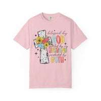 Blessed by God, Spoiled by Husband, Protect by Both - Comfort Colors | Trendy Women's T-Shirt. Direct to Garment. Printed & Shipped in the USA. Unisex Sizes.