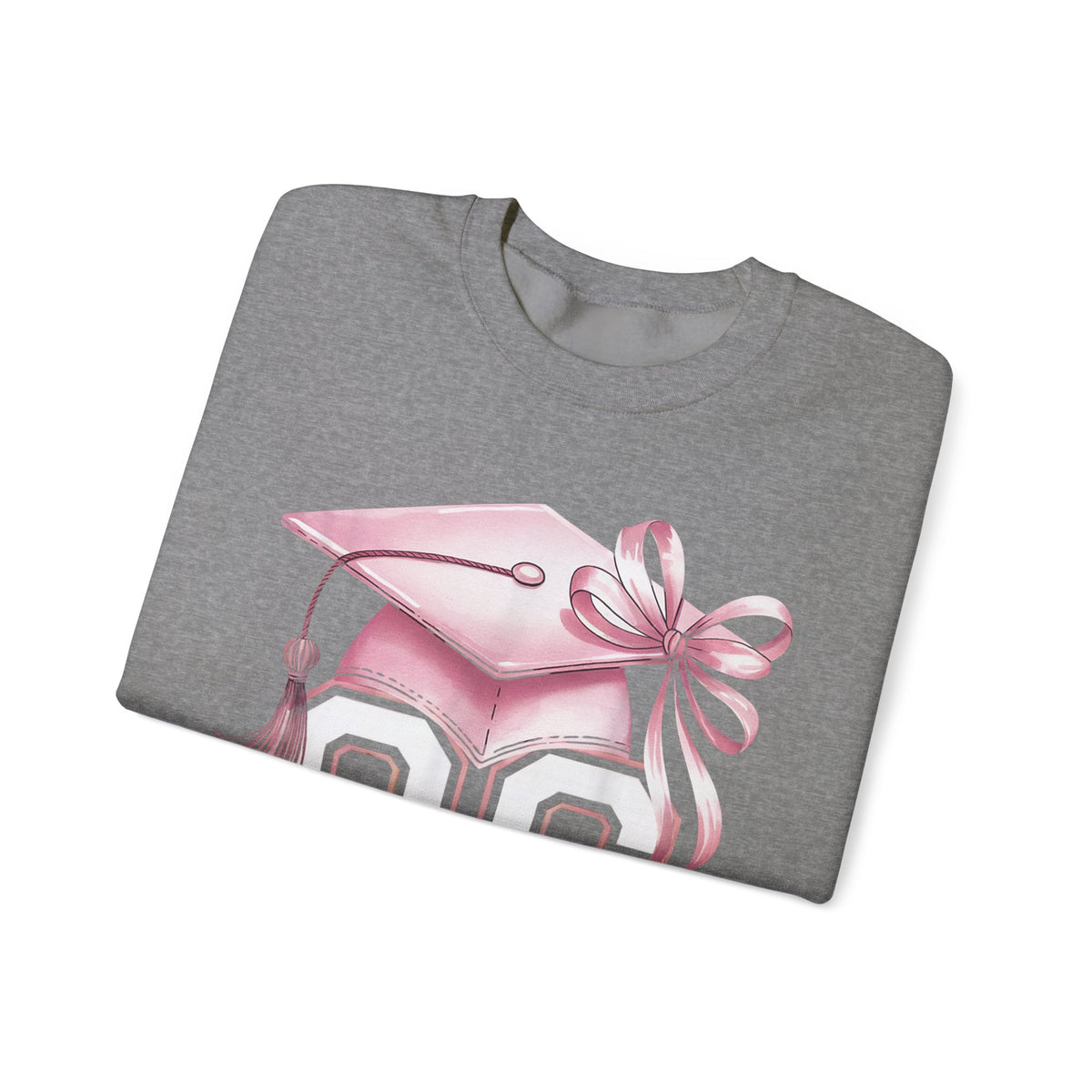 Pink Coquette, Class of 2026 26 Graduation, Pink Cap – Gildan Heavy Blend | Trendy Women’s Soft Sweatshirt. Direct to Garment. Printed & Shipped in the USA. Unisex Sizes.