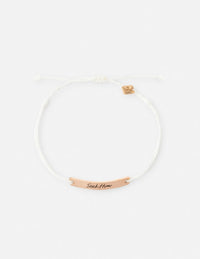 Woven "Seek Him" Bracelet - White