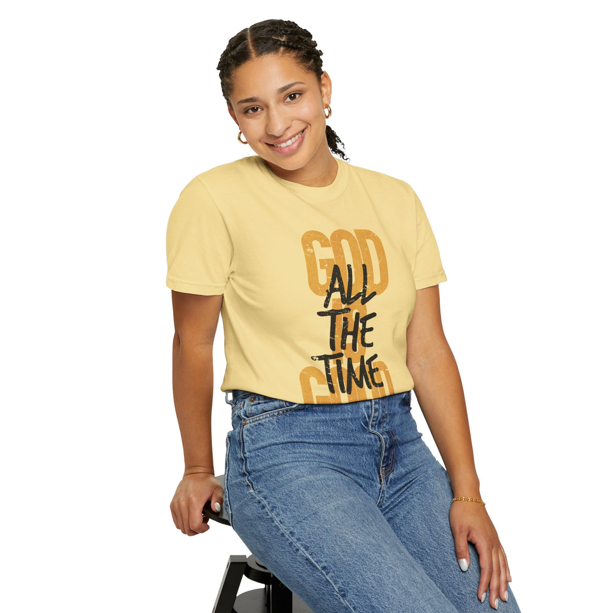God is Good All The Time - Comfort Colors | Trendy Women's and Men's T-Shirt. Direct to Garment. Printed & Shipped in the USA. Unisex Sizes.