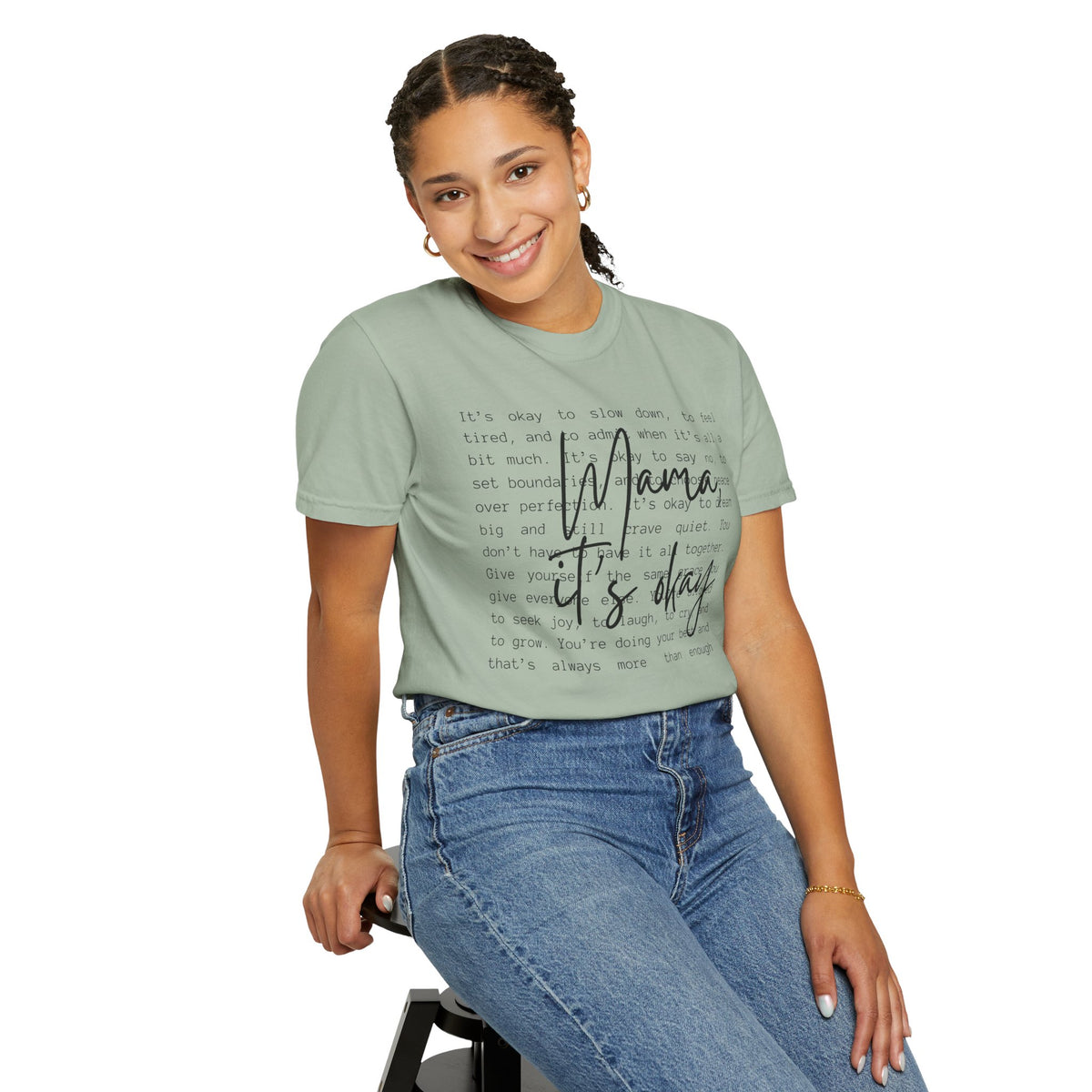 Mama It’s Okay - Comfort Colors | Trendy Women's T-Shirt. Direct to Garment. Printed & Shipped in the USA. Unisex Sizes.