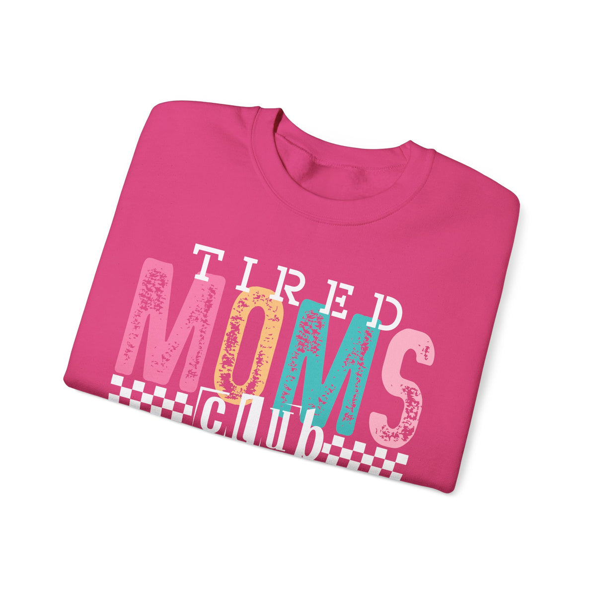 Tired Moms Club Pastel – Gildan Heavy Blend | Trendy Women’s Soft Sweatshirt. Direct to Garment. Printed & Shipped in the USA. Unisex Sizes.