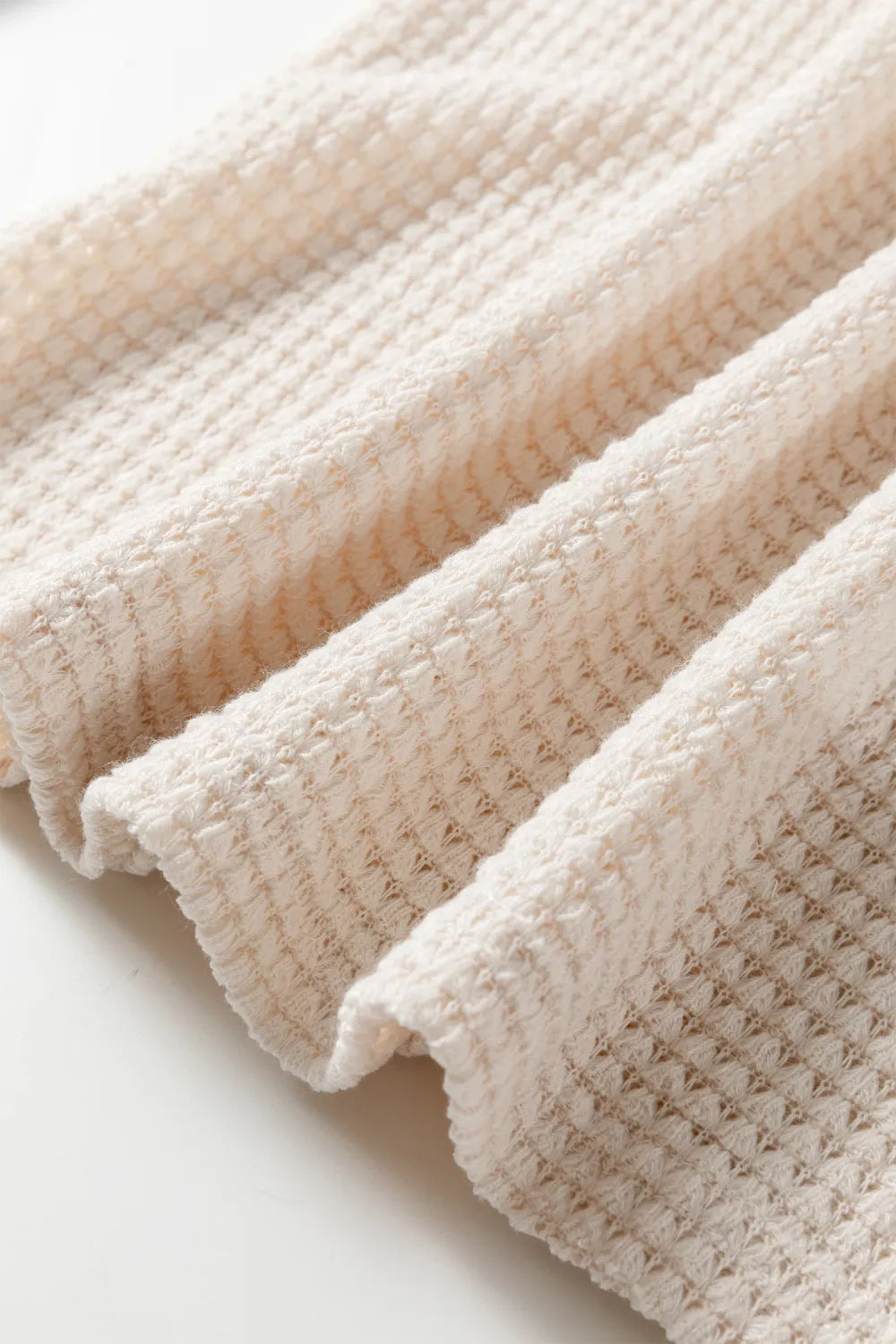 Ivory Textured Knit Off-The-Shoulder Long Sleeve Top
