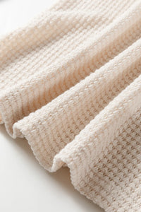 Ivory Textured Knit Off-The-Shoulder Long Sleeve Top