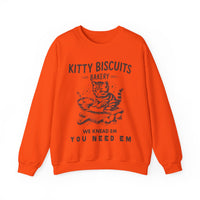 Kitty Biscuits Bakery – Gildan Heavy Blend | Trendy Women’s and Men's Soft Sweatshirt. Direct to Garment. Printed & Shipped in the USA. Unisex Sizes.