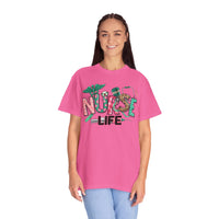 Nurse Life Cute Preppy Healthcare - Comfort Colors | Trendy Women's T-Shirt. Direct to Garment. Printed & Shipped in the USA. Unisex Sizes.