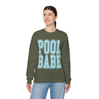 Pool Babe – Gildan Heavy Blend | Trendy Women’s Soft Sweatshirt. Direct to Garment. Printed & Shipped in the USA. Unisex Sizes.