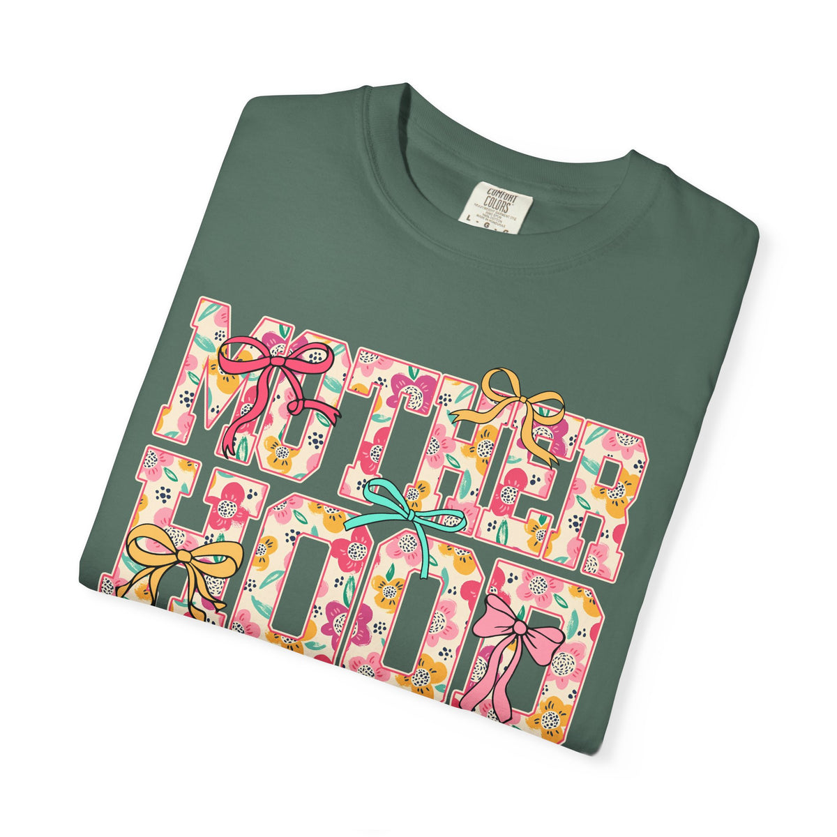 Motherhood - Comfort Colors | Trendy Women's T-Shirt. Direct to Garment. Printed & Shipped in the USA. Unisex Sizes.