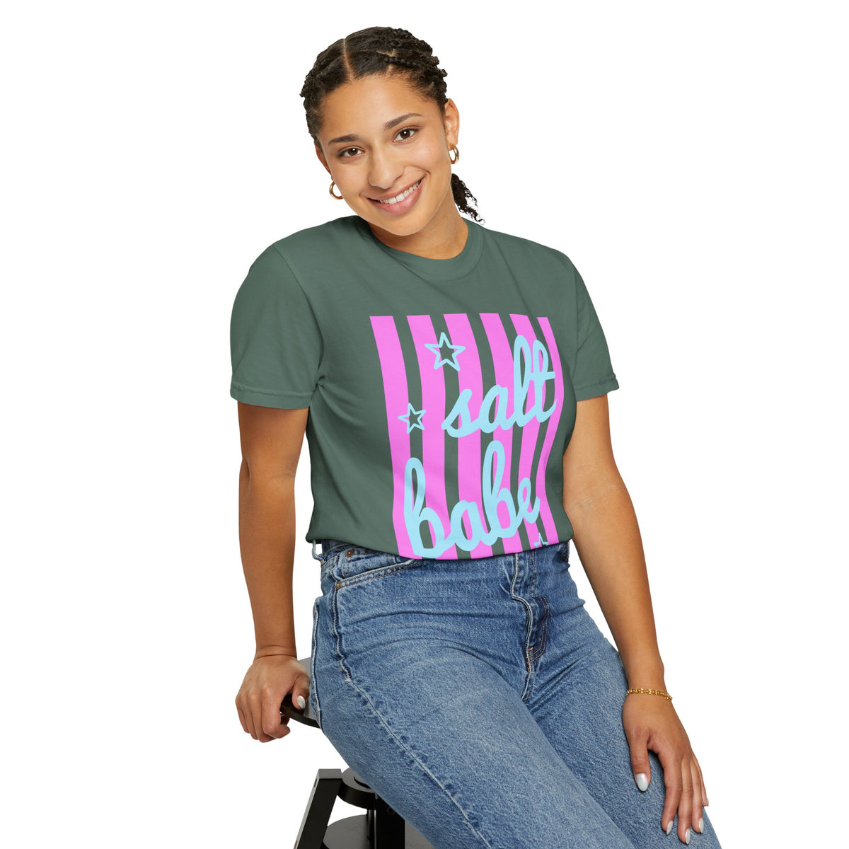 Salt Babe - Comfort Colors | Trendy Women's T-Shirt. Direct to Garment. Printed & Shipped in the USA. Unisex Sizes.