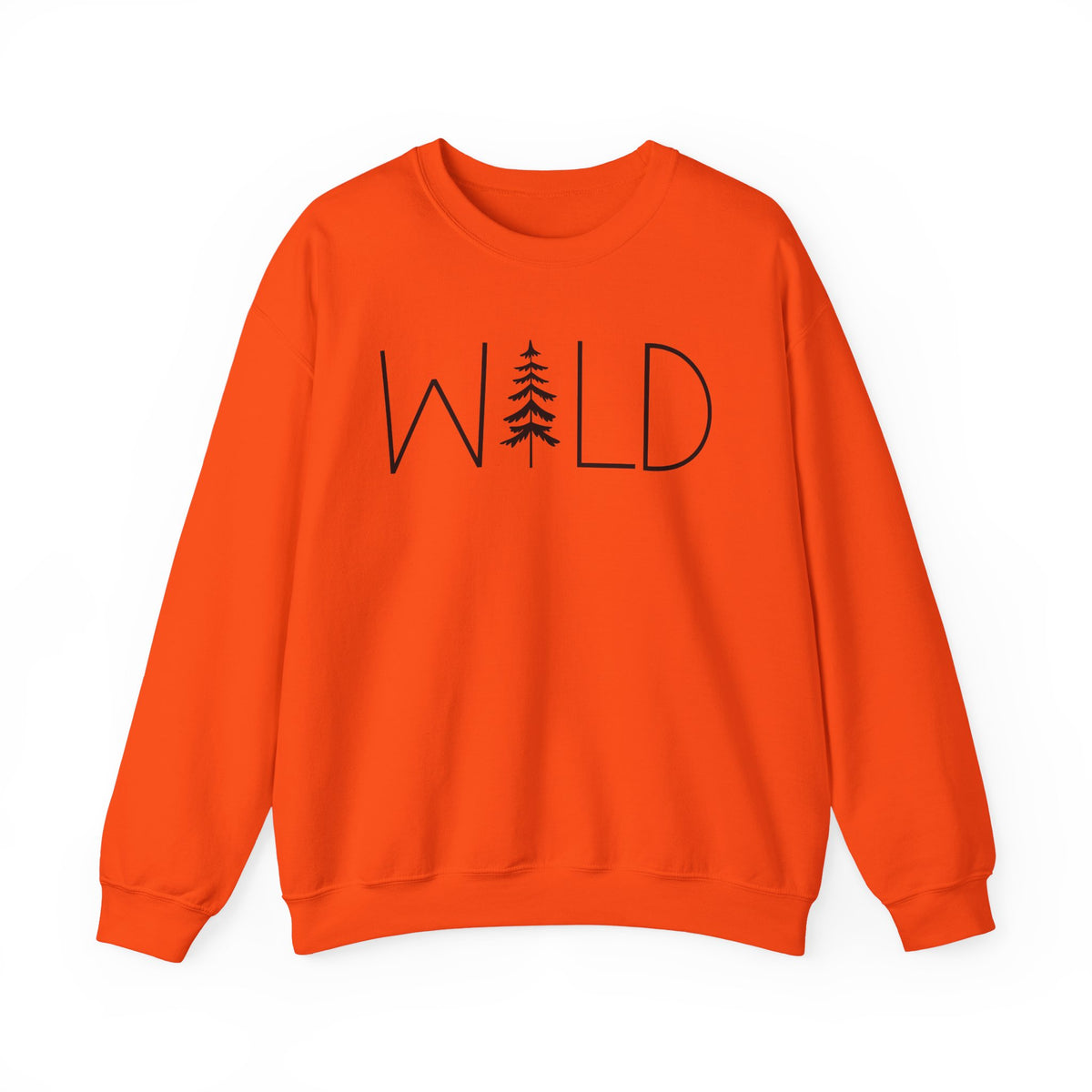Wild Graphic, Nature, Pine Tree, Adventure – Gildan Heavy Blend | Trendy Women’s and Men's Soft Sweatshirt. Direct to Garment. Printed & Shipped in the USA. Unisex Sizes.