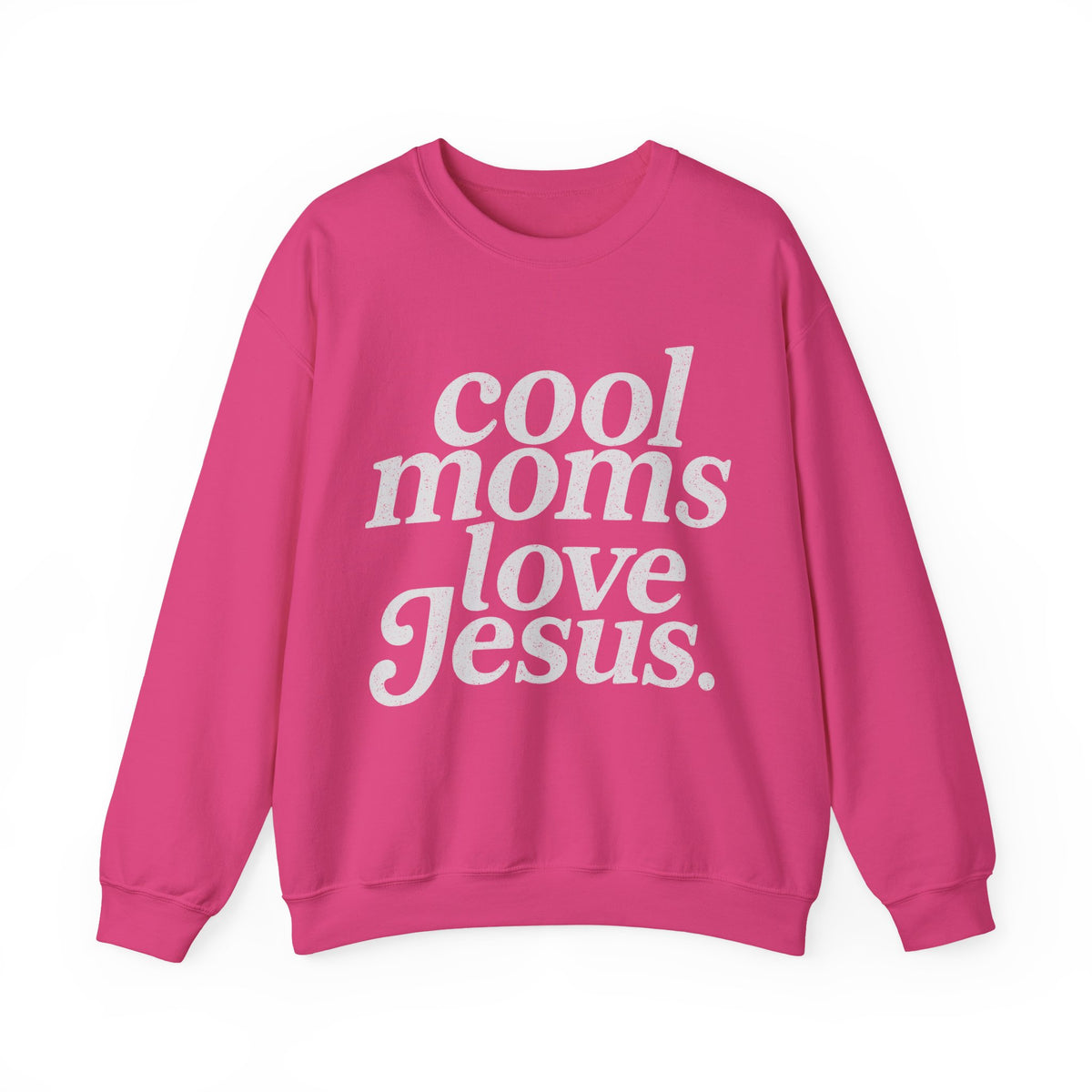 Cool Moms Love Jesus, Vintage – Gildan Heavy Blend | Trendy Women’s Soft Sweatshirt. Direct to Garment. Printed & Shipped in the USA. Unisex Sizes.