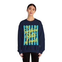 Sunshine State of Mind – Gildan Heavy Blend | Trendy Women’s Soft Sweatshirt. Direct to Garment. Printed & Shipped in the USA. Unisex Sizes.