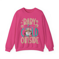 Baby It's Cold Outside Snowman – Gildan Heavy Blend | Trendy Women’s Soft Sweatshirt. Direct to Garment. Printed & Shipped in the USA. Unisex Sizes.