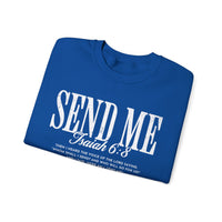 Send Me, Vintage - Faith – Gildan Heavy Blend | Trendy Women’s and Men's Soft Sweatshirt. Direct to Garment. Printed & Shipped in the USA. Unisex Sizes.