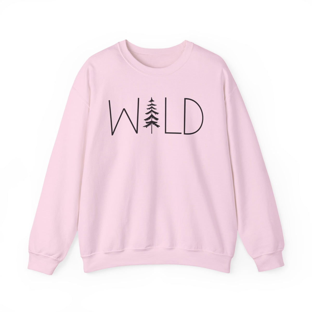 Wild Graphic, Nature, Pine Tree, Adventure – Gildan Heavy Blend | Trendy Women’s and Men's Soft Sweatshirt. Direct to Garment. Printed & Shipped in the USA. Unisex Sizes.