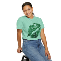 Green Faux Glitter Kiss - Comfort Colors | Trendy Women's T-Shirt. Direct to Garment. Printed & Shipped in the USA. Unisex Sizes.