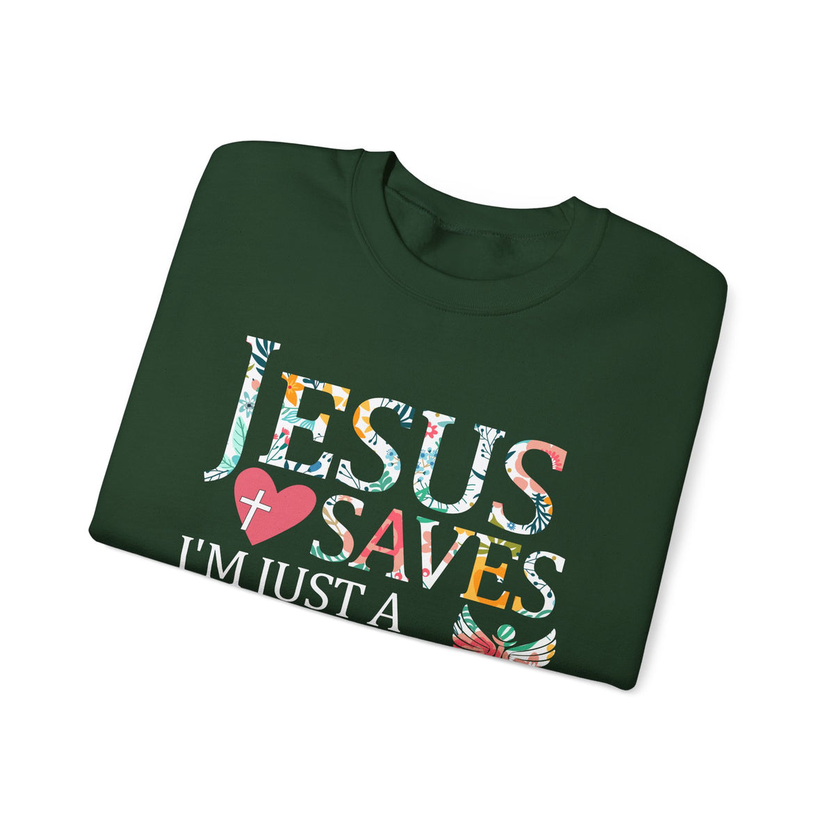 Jesus Saves - Healthcare Worker Lending My Hand – Gildan Heavy Blend | Trendy Women’s Soft Sweatshirt. Direct to Garment. Printed & Shipped in the USA. Unisex Sizes.