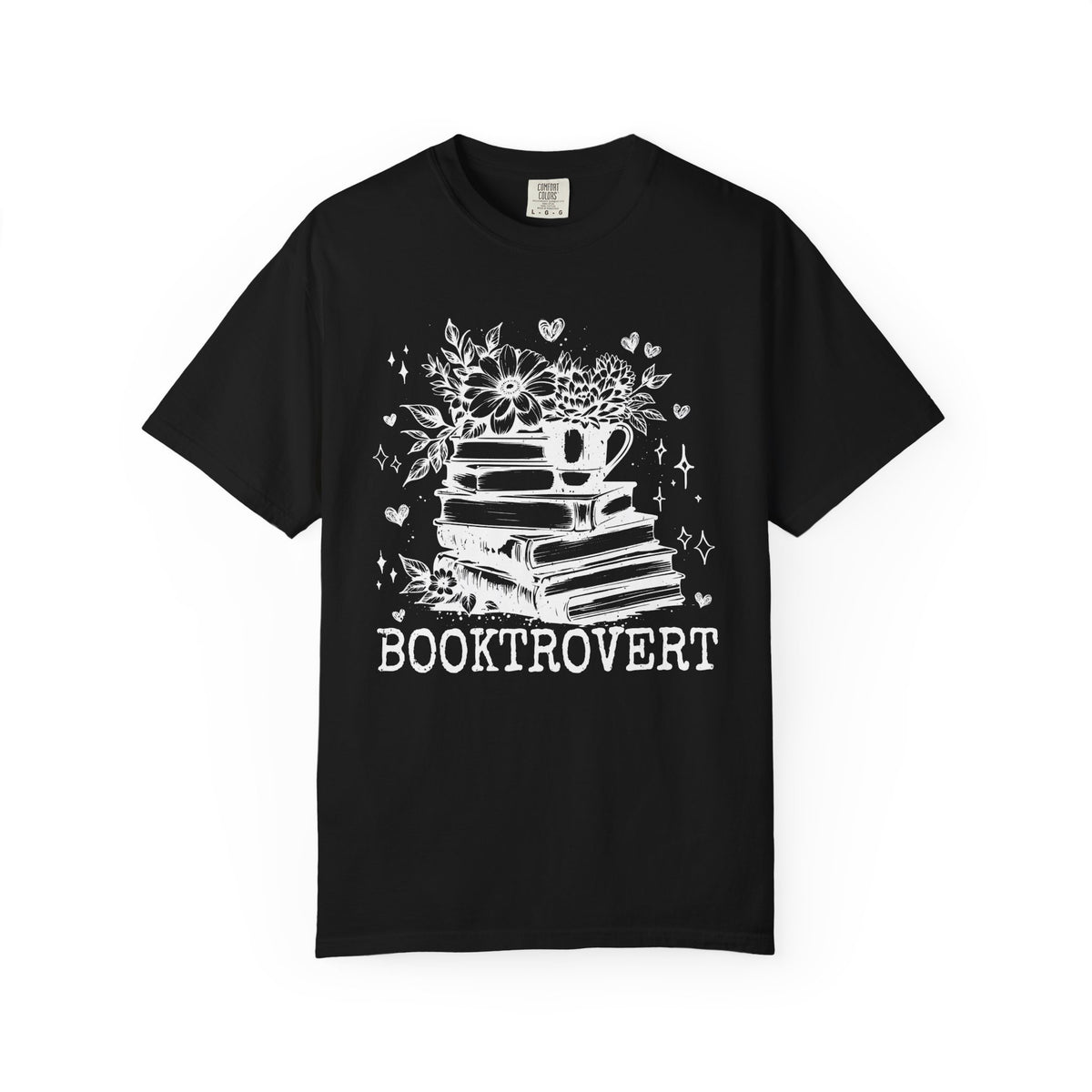 Booktrovert - Comfort Colors | Trendy Women's T-Shirt. Direct to Garment. Printed & Shipped in the USA. Unisex Sizes.