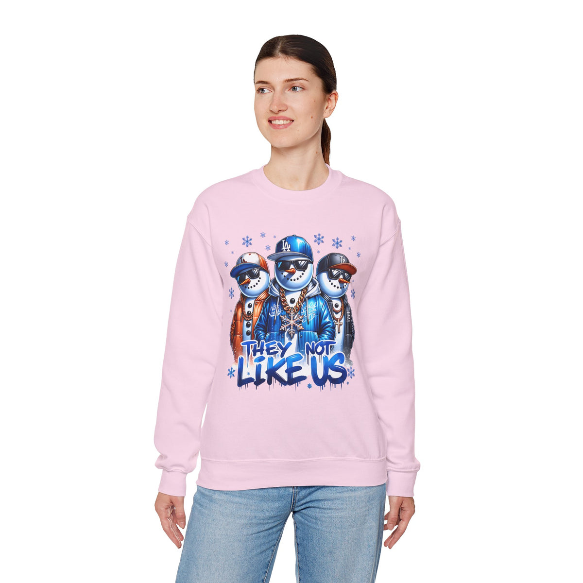 They Not Like Us Snowmen – Gildan Heavy Blend | Trendy Men's and Women’s Soft Sweatshirt. Direct to Garment. Printed & Shipped in the USA. Unisex Sizes.