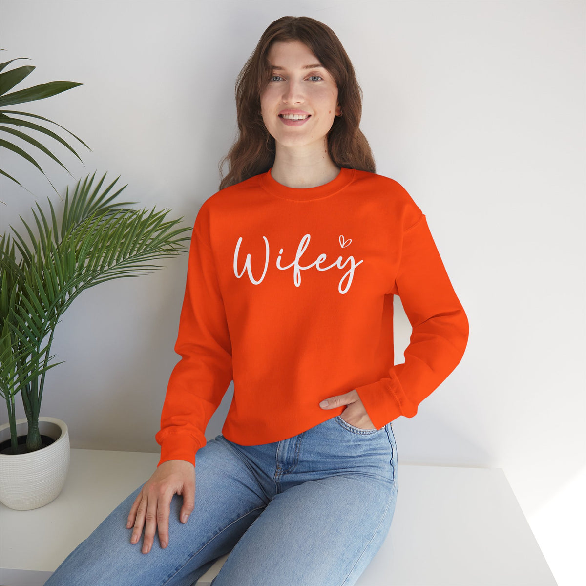Wifey – Gildan Heavy Blend | Trendy Women’s Soft Sweatshirt. Direct to Garment. Printed & Shipped in the USA. Unisex Sizes.