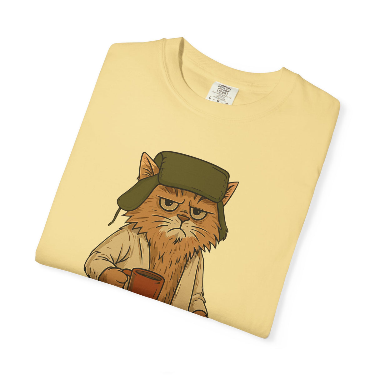 Litter's Full, Funny Cat - Comfort Colors | Trendy Men's and Women's T-Shirt. Direct to Garment. Printed & Shipped in the USA. Unisex Sizes.