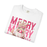 Merry Christmas — Cute Pink Bubblegum Nutcracker  - Comfort Colors | Trendy Women's T-Shirt. Direct to Garment. Printed & Shipped in the USA. Unisex Sizes.