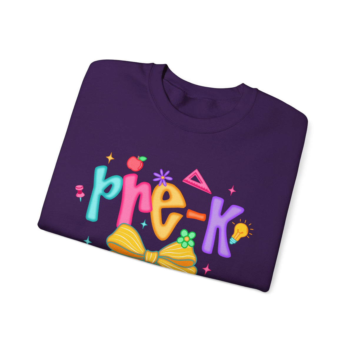 Coquette Pre-K Pencil Bow – Gildan Heavy Blend | Trendy Women’s Soft Sweatshirt. Direct to Garment. Printed & Shipped in the USA. Unisex Sizes.