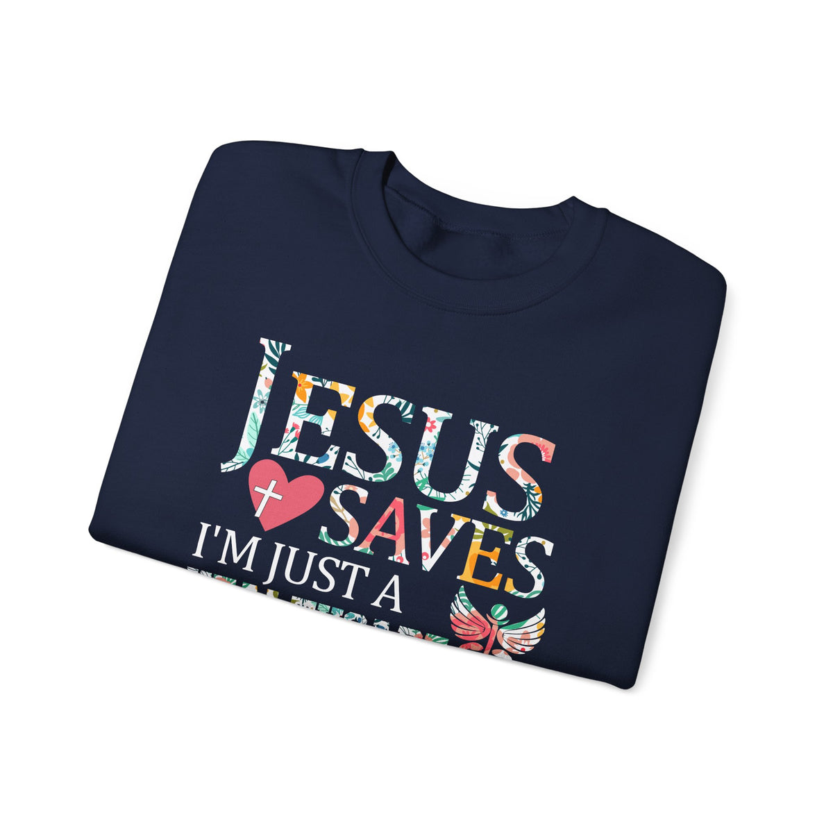 Jesus Saves - Healthcare Worker Lending My Hand – Gildan Heavy Blend | Trendy Women’s Soft Sweatshirt. Direct to Garment. Printed & Shipped in the USA. Unisex Sizes.