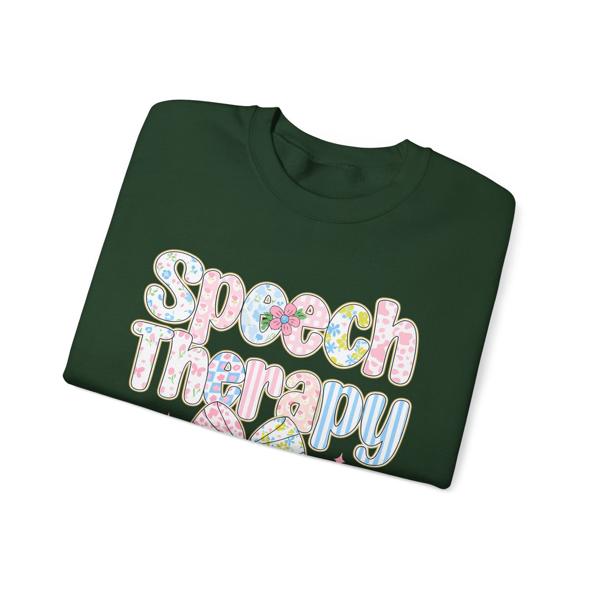 Speech Therapy - Pink Blue Coquette – Gildan Heavy Blend | Trendy Women’s Soft Sweatshirt. Direct to Garment. Printed & Shipped in the USA. Unisex Sizes.