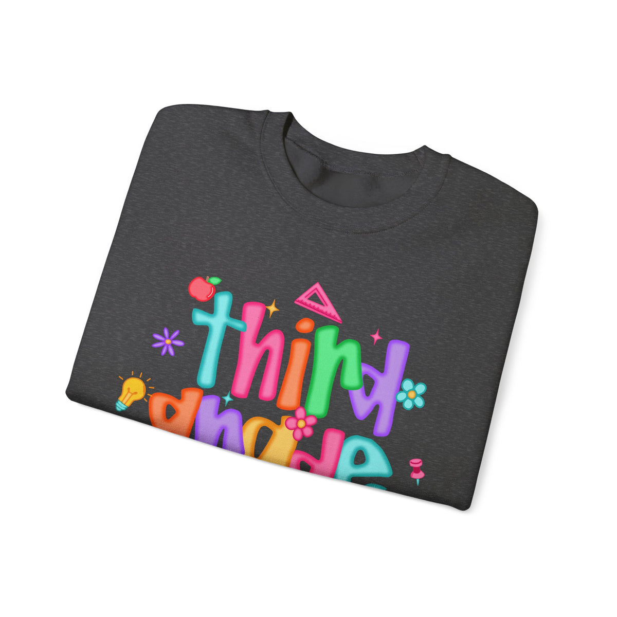 Coquette Third Grade Pencil Bow – Gildan Heavy Blend | Trendy Women’s Soft Sweatshirt. Direct to Garment. Printed & Shipped in the USA. Unisex Sizes.