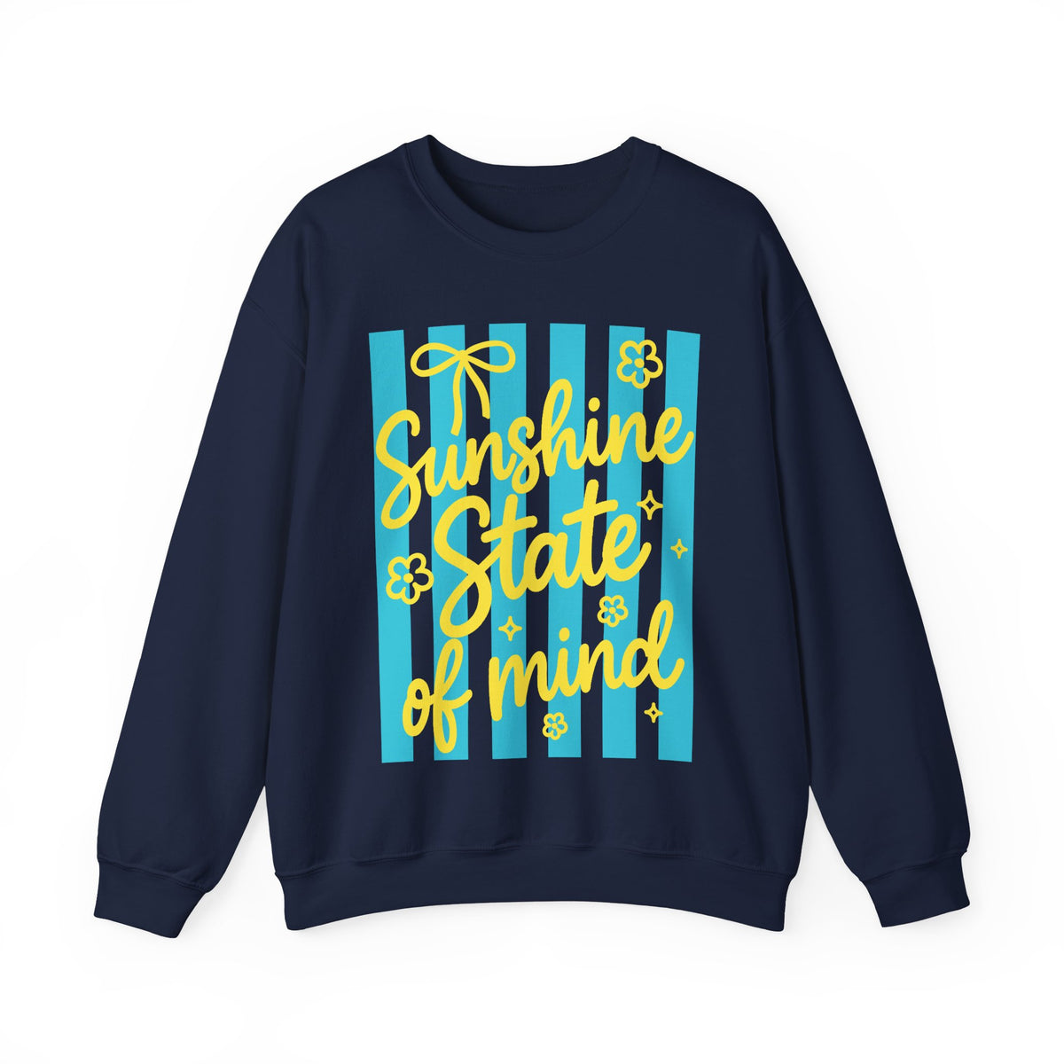 Sunshine State of Mind – Gildan Heavy Blend | Trendy Women’s Soft Sweatshirt. Direct to Garment. Printed & Shipped in the USA. Unisex Sizes.