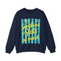 Sunshine State of Mind – Gildan Heavy Blend | Trendy Women’s Soft Sweatshirt. Direct to Garment. Printed & Shipped in the USA. Unisex Sizes.