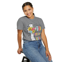 Blessed by God, Spoiled by Husband, Protect by Both - Comfort Colors | Trendy Women's T-Shirt. Direct to Garment. Printed & Shipped in the USA. Unisex Sizes.