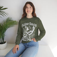 Chicken Raising and Jesus Praising – Gildan Heavy Blend | Trendy Men's and Women’s Soft Sweatshirt. Direct to Garment. Printed & Shipped in the USA. Unisex Sizes.